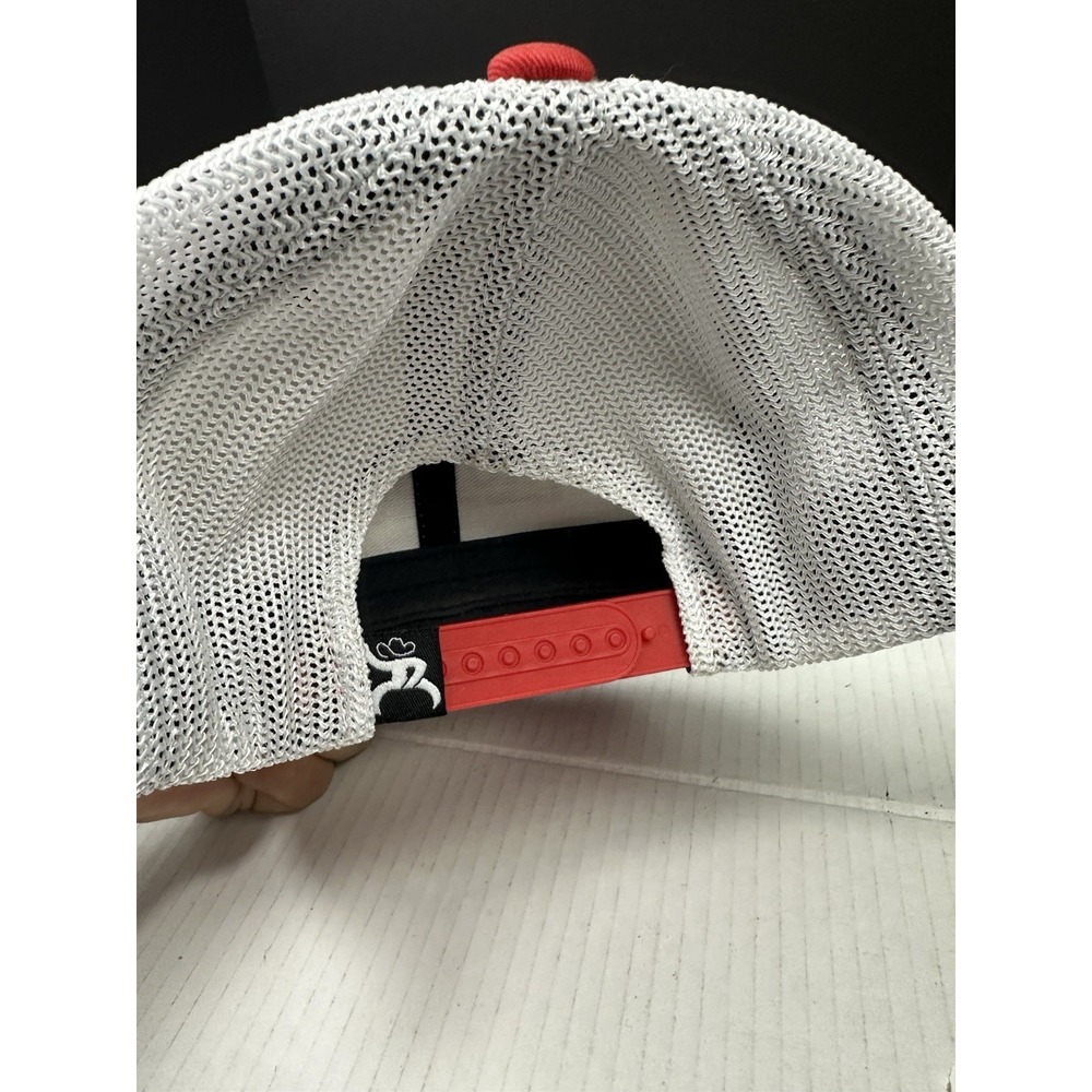 Hooey Roughy Hat Cap Mens Snap Back Red/Gray Mesh Trucker Embroidered Logo - Picture 4 of 5